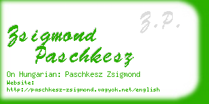 zsigmond paschkesz business card